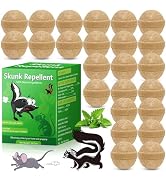 24 Pack Skunk Repellent Outdoor, Natural Peppermint Skunk Repellent Ball Humane Keep Skunk, Squir...