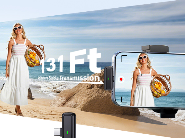 wireless mini microphone for iPhone/Android usb-c microphone clip on microphone wireless mic clip