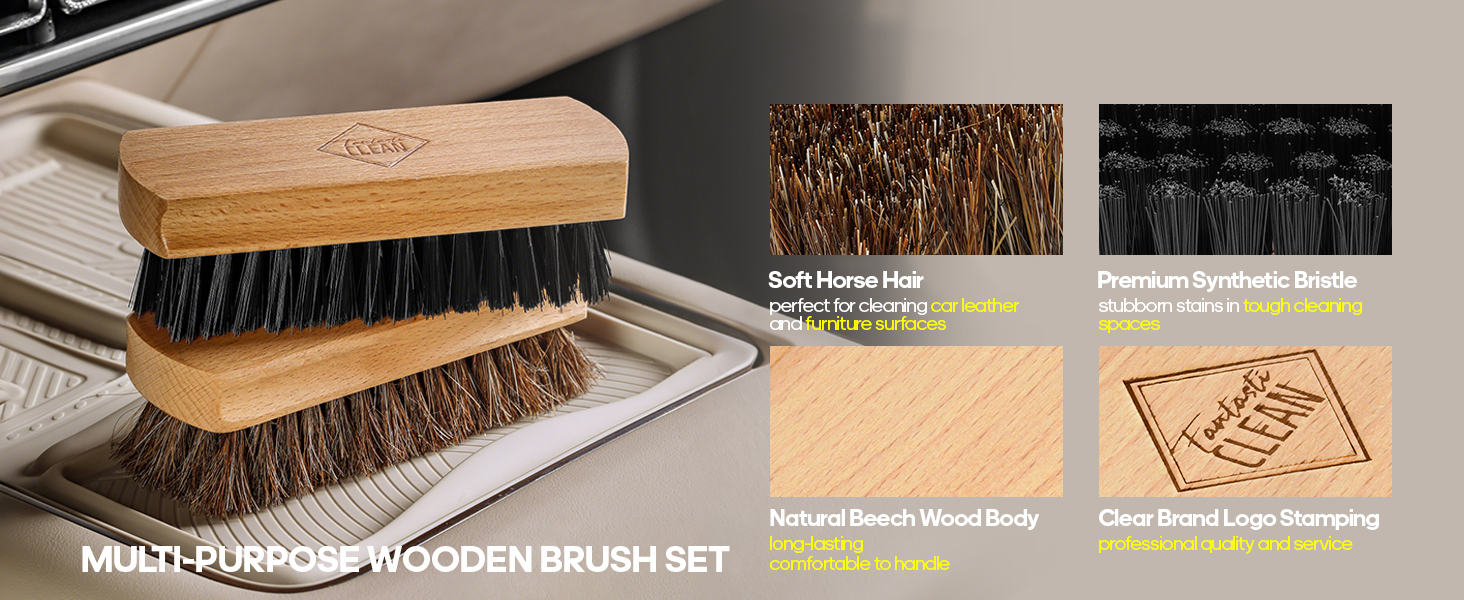 Multi-Purpose Wooden Brush Set