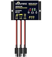 SOLPERK 10A Solar Charge Controller Waterproof Solar Panel Controller 12V/24V PWM Solar Panel Bat...