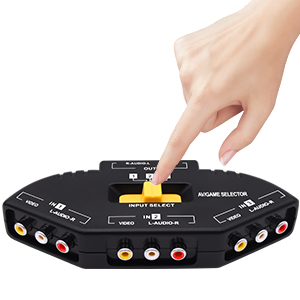 RCA AV Audio Video Switcher Splitter 3 way