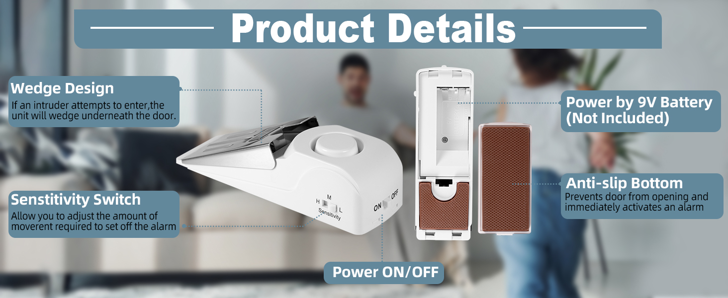 portable door lock for travel door stop alarm door security devices security door stopper stop