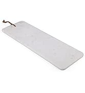 BIRDROCK HOME 23" Marble Serving Board | 100% Natural, Premium Marble | 23" L x 8" W | Charcuteri...