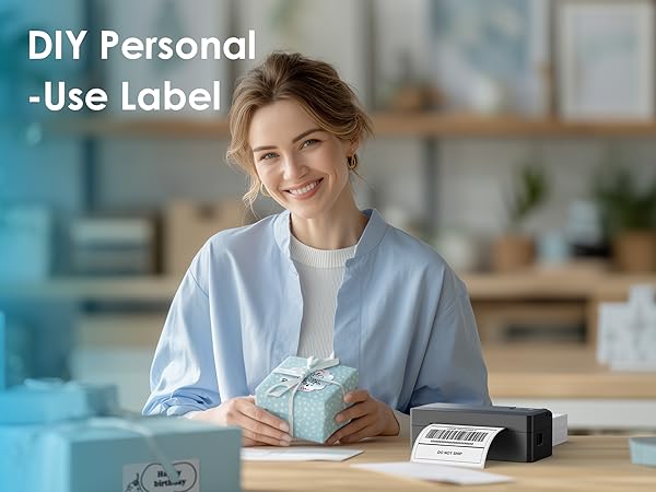 Bluetooth Thermal Shipping Label Printer, 4x6 Wireless Thermal Address Label