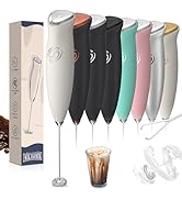 HeyLotie Milk Frother Handheld Frother Wand Drink Mixer Handheld Coffee Stirrers Electric Frother...