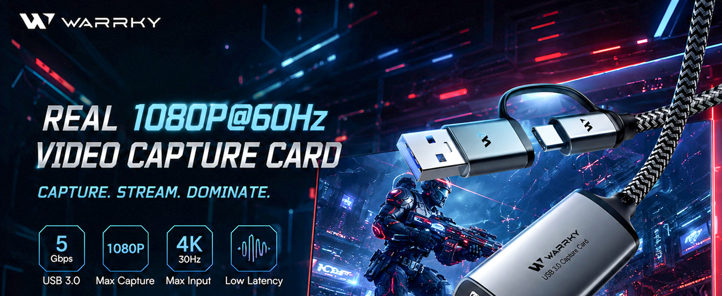 WARRKY USB 3.0 Video Capture Card