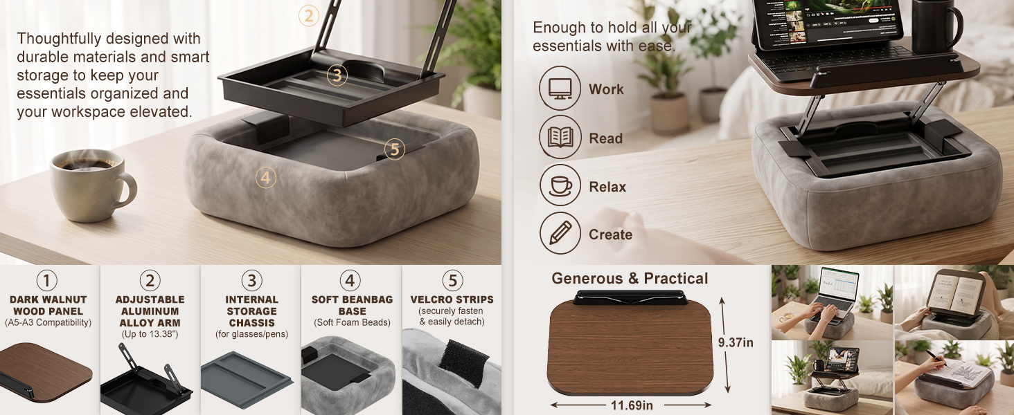 Lap Book Pillow Holder