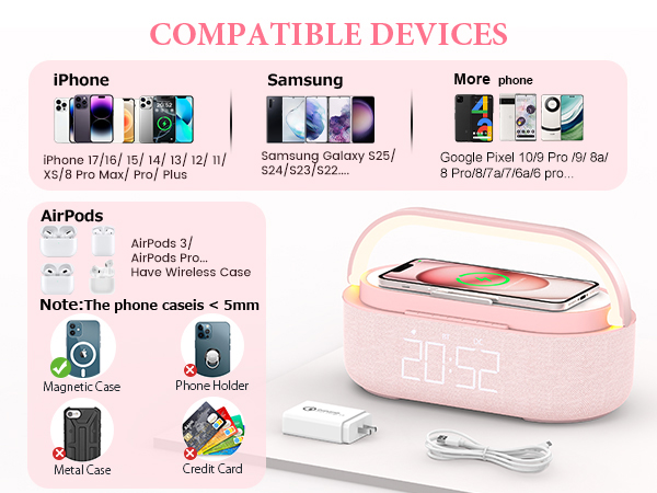 bluetooth alarm clock for bedroom