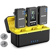 NEEWER CM28 PRO Wireless Lavalier Lapel Microphone System with Charging Case 48KHz 16 Bit Uncompr...
