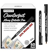 Ponnor Counterfeit Money Detector Pen (60 Pack) Bill Marker Universal False Currency Checker Cash...