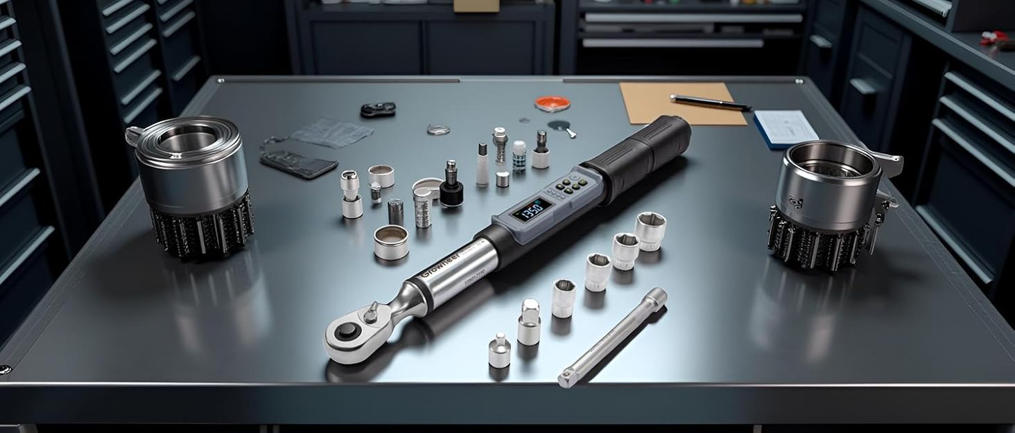 Growneer digital torque wrench screwdriver set