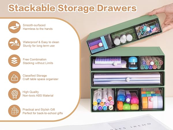 Multifunctional Desktop Craft Storage Drawer