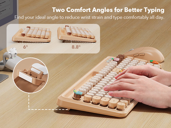 Two Comfort Angles for Better Typing to reduce wrist strain and type comfortably all day.