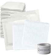 Sterile 4'' x 4'' Gauze Pads 12-Ply [Pack of 100] Highly Absorbent 100% Cotton 4x4 Woven Dressing...