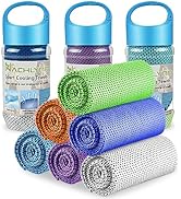 NACHLYNN 6pcs Cooling Towels for Neck and Face, 40"x12" Microfiber Towel for Instant Cooling Ice ...