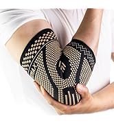 INDEEMAX Copper Elbow Compression Sleeve 1 Pair, Tennis Elbow Brace for Men Women, Elbow Support ...