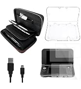 JDGPOKOO 5 in 1 Accessories Kit for New Nintendo 3DS XL/LL 2015, Carrying Case for New 3DS XL/LL,...