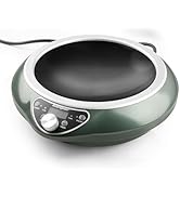 Abangdun 1700W 120V Concave Induction Wok Cooktop, 9.25-Inch Large Coil, Non-Pulse Continuous Hea...
