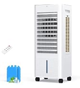 PNTCK 3-IN-1 Evaporative Air Cooler with 3 Speeds, 4 Modes, 12H Timer, Oscillation Swamp Cooler w...