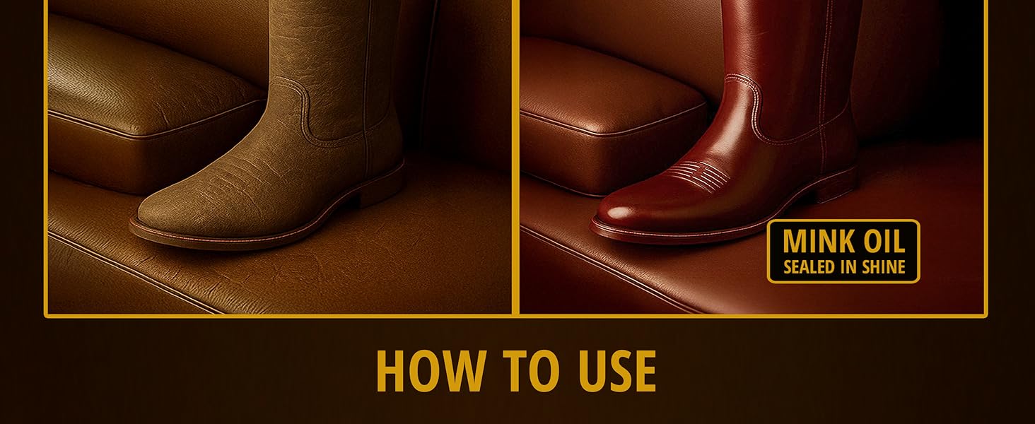 Eagle Mink Oil for Leather Boots All-Natural Leather Conditioner and Cleaner Waterproof Formula