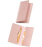 VULKIT Leather Business Card Holder 2 Sided Slim Business Name Card Organizer for Men or Women, U...