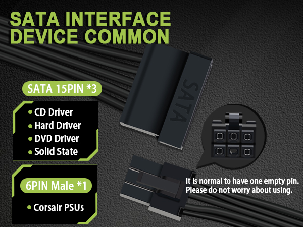 SATA Power Cable for Corsair PSUs