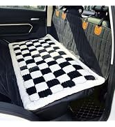 GUOZCARAY Backseat Pet Bed Mat,Anti Slip Pet Travel Dog Bed,Plaid Dog Bed for Car Back Seat, Cust...