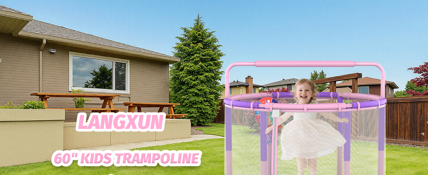 5ft Toddler Mini 6-in-1 Trampoline Indoor Outdoor