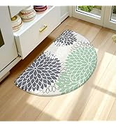 KIMODE Half Circle Kitchen Mats for Floor Cushioned Anti Fatigue,Semi Round Farmhouse Kitchen Rug...