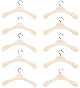 Towel Hanger 20Pcs Wooden Doll Clothes Hangers Mini Doll Hangers Doll Dress Hangers Mini Hangers ...