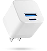 USB C Charger, Apple Watch Charger, Upgraded PD Dual Port Mini USB C Wall Charging, Type C Power ...