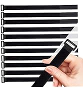 Performore 12 Pack Cinch Straps, 12inches x 1inches Reusable and Adjustable Black Nylon Cable/Sec...