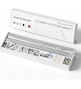 Aluminum Ceiling Smart Curtain Track Set, No Curtain Motor, 88.6''(2.2m) Length Ceiling Rail Syst...