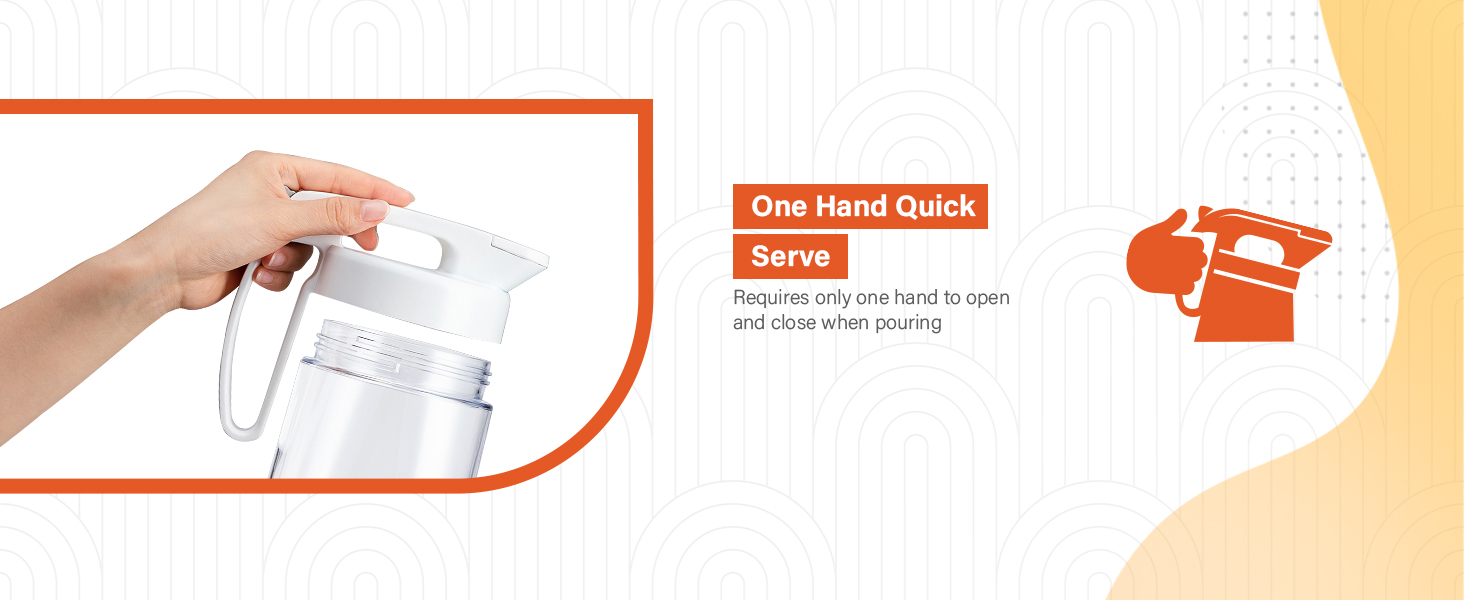 Lustroware QuickServe Airtight 2.1L Pitcher for Making Coffee, Tea and Juices, 2.1Liters, Clear