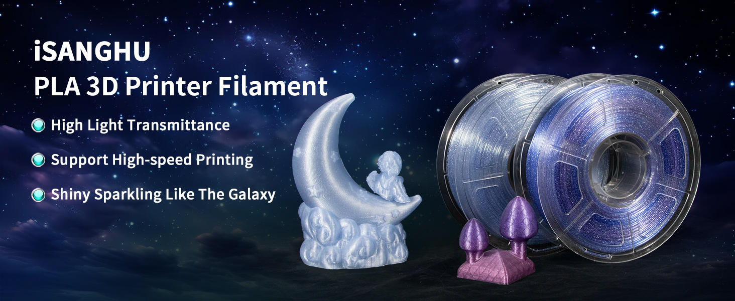 3d printer filament clear filament high speed pla transparent filament glitter shiny filament