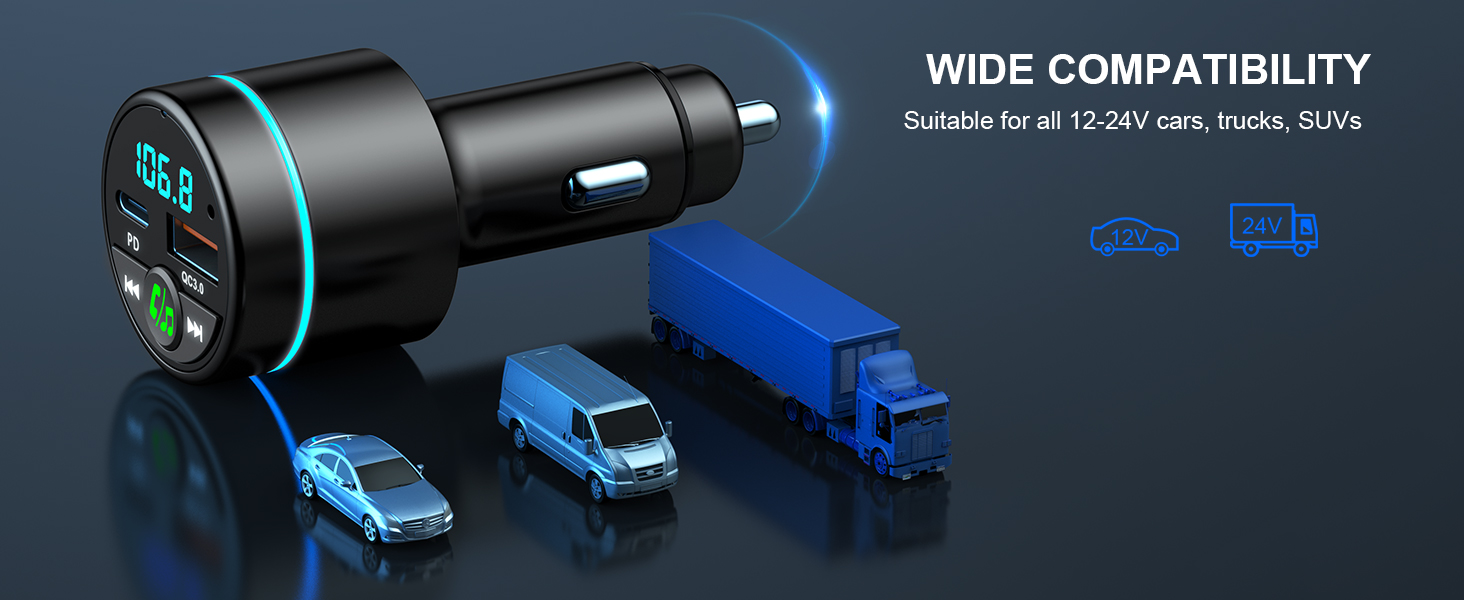 fm bluetooth transmitter car