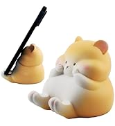 Cartoon Hamster Sitting Cell Phone Stand for Desk, Cute Statue Phone Holder for Lovely Women Girl...