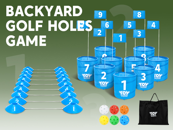 Holes Golf Practice Game Flag Chipping Outdoor Indoor Backyard Golf Game PAR 3 Golf Game Golf Gifts
