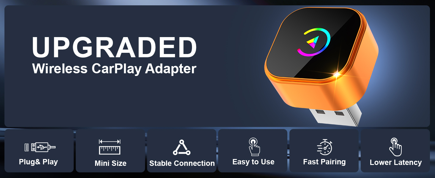 UPGRADED Wireless CarPlay Adapter