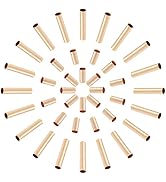 PH PandaHall 40pcs Ring Macrame Beads, 14k Gold Brass Tube Beads Long Tube Spacer Beads Brass Tub...