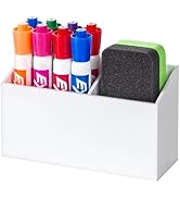 BEYGORM Magnetic Dry Erase Marker Holder for Whiteboard,Non-slip Acrylic Magnet Pen Holder for Fr...