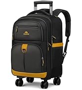 MATEIN Rolling Backpack with 4 Spinner Wheels, 17 Inch Backpack on Wheels with Shoulder Straps, W...