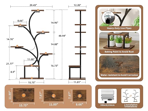 plant stand indoor with light
