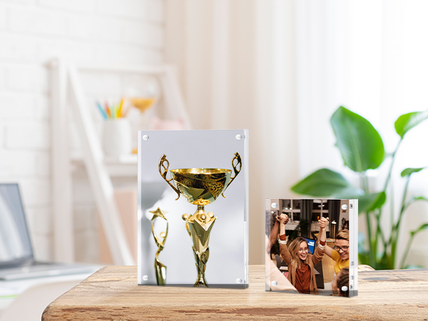 4x6 5x7 8x10 3.5x5 4x4 magnetic picture frame acrylic photo frame clear frameless double sided