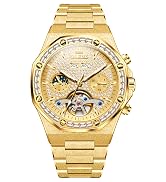 OLEVS Automatic Watch for Men 44MM Large Dial Self-Winding Diamond Waterproof Stainless Steel Wri...