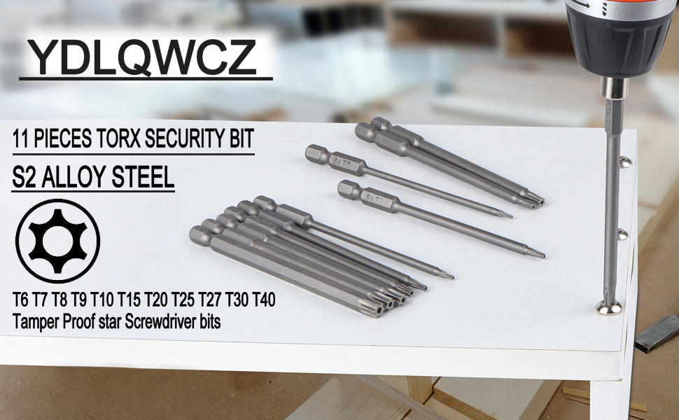 YDLQWCZ 11 pieces torx bit set