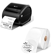 Phomemo D520BT Thermal Label Printer for Business, with 2" White Circel Thermal Label, 750 Labels...