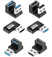 UCEC 6-Pack 90 Degree USB 180 Degree USB 3.2 Adapter, USB 90 Degree Adapter USB Angle Adapter, Up...