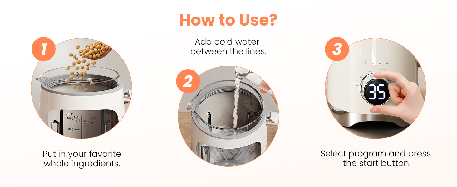 Three Simple Steps Easy to Use!