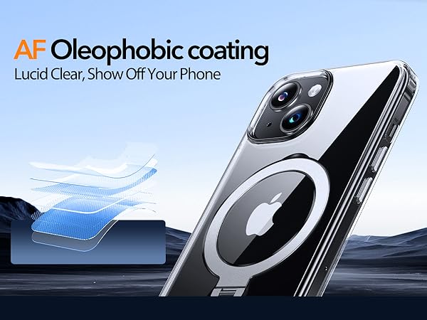 clear iphone 13 magsafe case with kickstand